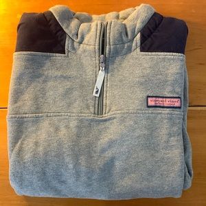 Mens vineyard vines shep shirt quarter zip pullover sweatshirt zip up baby blue